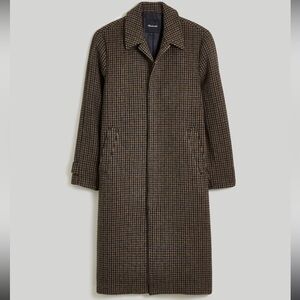 Men's Madewell Houndstooth Topcoat in Italian Fabric in Medium